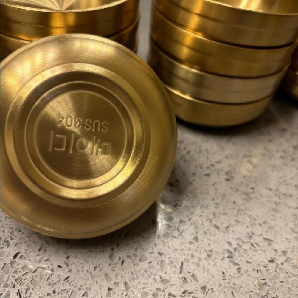Set of 4 Gold Metal dipping Bowls SUS304